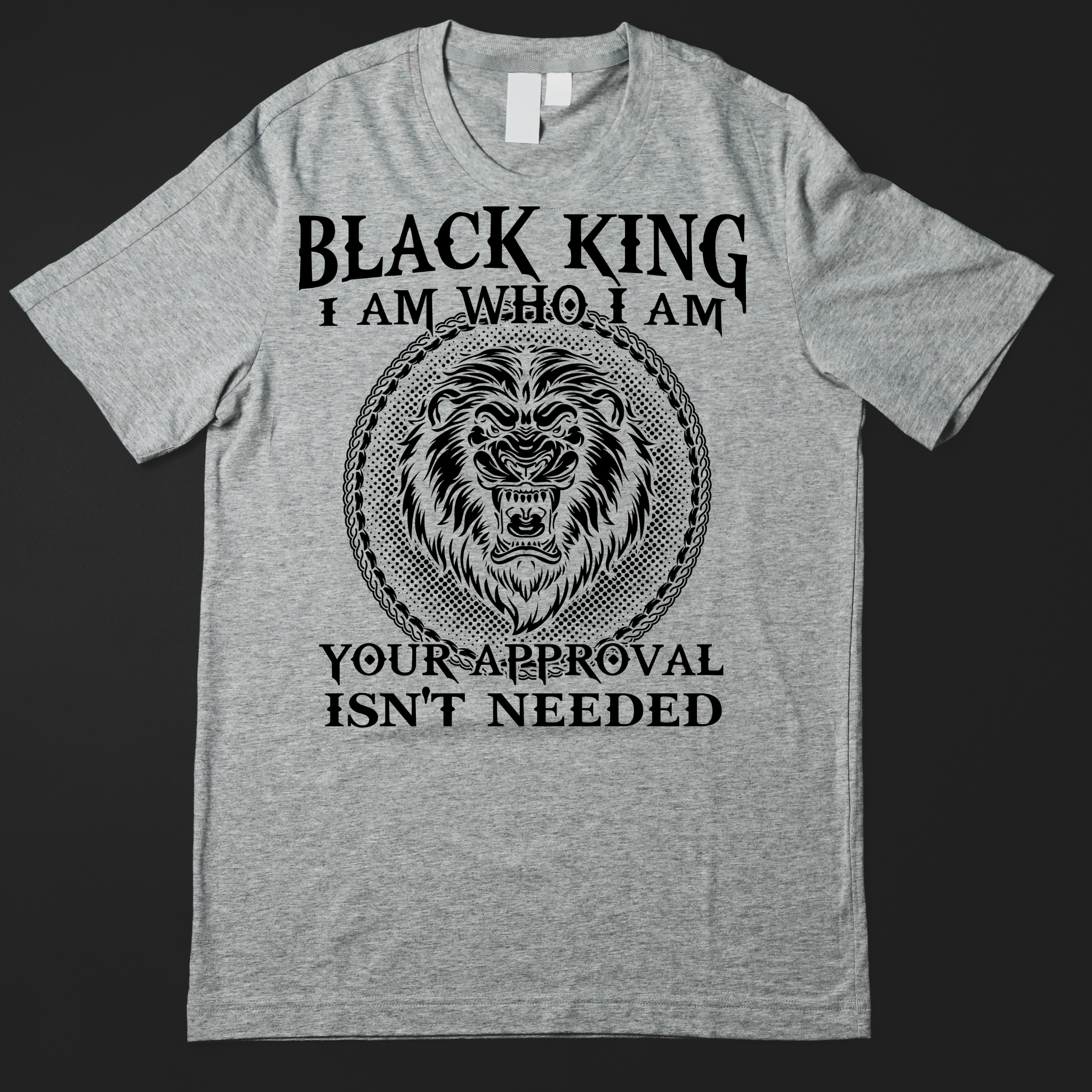 BLACK KING I AM WHO I AM T-SHIRT