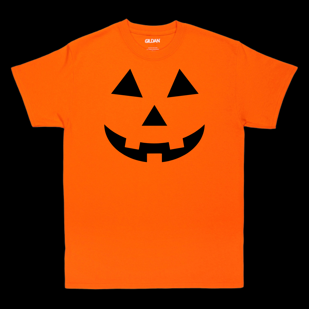 SMILING JACK O LANTERN, PUMPKIN FACE SHIRT