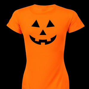 SMILING JACK O LANTERN, PUMPKIN FACE SHIRT