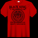 Load image into Gallery viewer, BLACK KING I AM WHO I AM T-SHIRT
