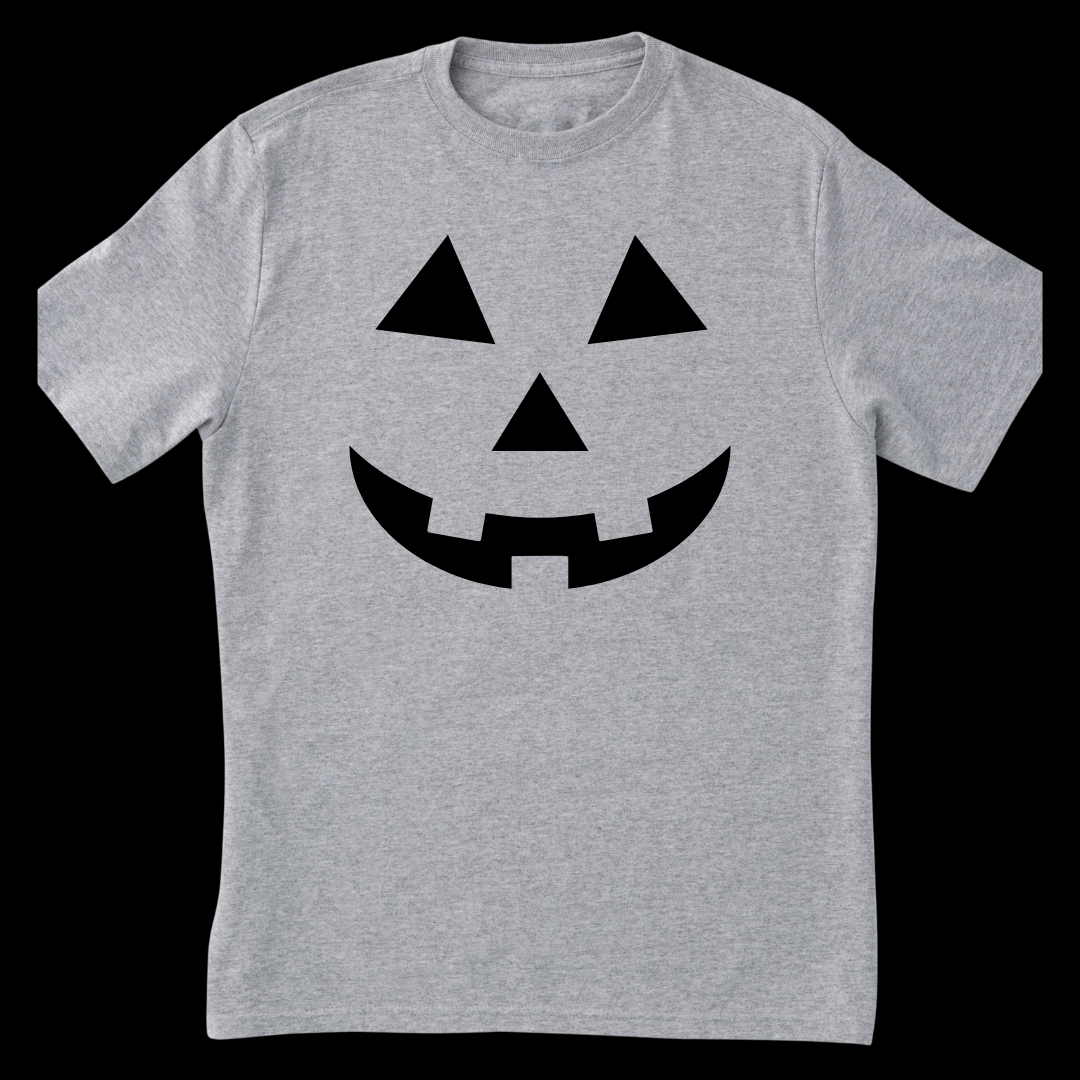 SMILING JACK O LANTERN, PUMPKIN FACE SHIRT