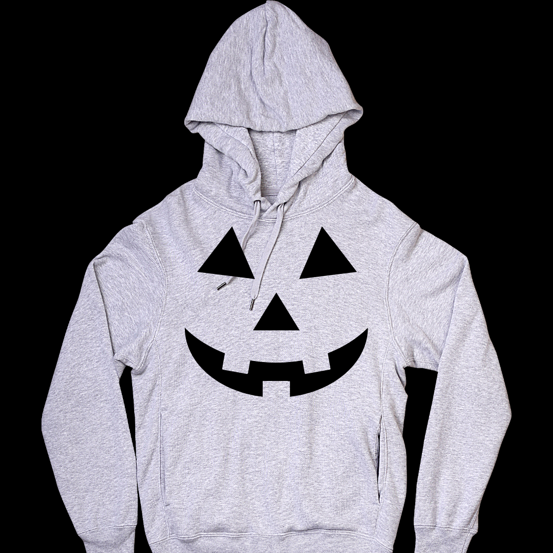 SMILING JACK O' LANTERN, PUMPKIN FACE HOODIE