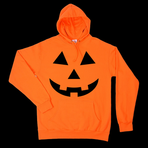 SMILING JACK O' LANTERN, PUMPKIN FACE HOODIE